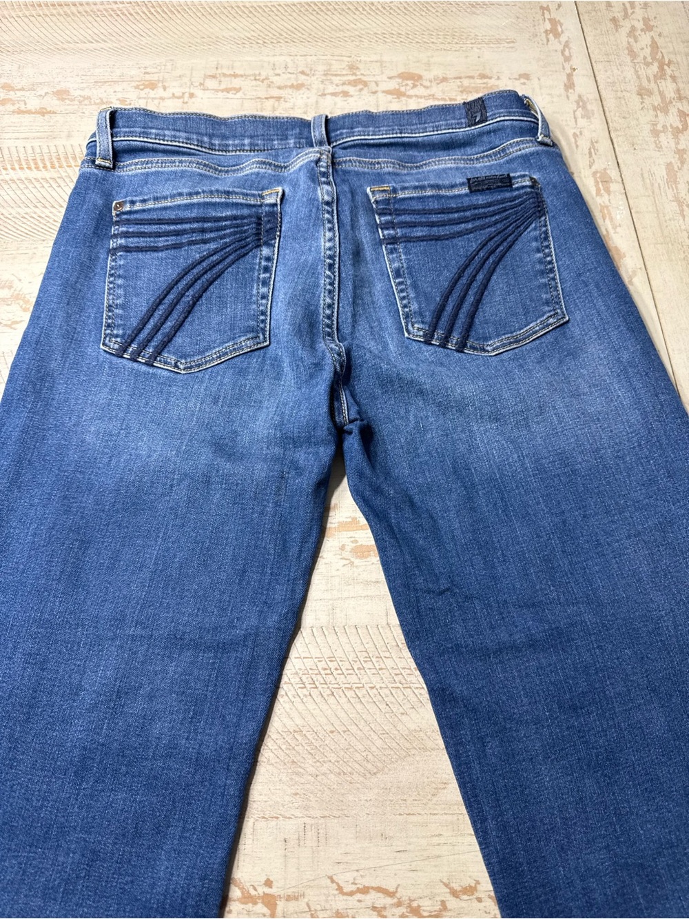 7 For All Mankind Women's Medium Blue Flared Jeans